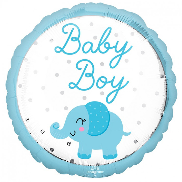 Шар из фольги BABY BOY Слоник голубой