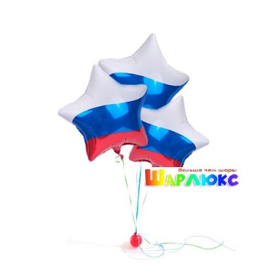 Фонтан из шаров Флаг России