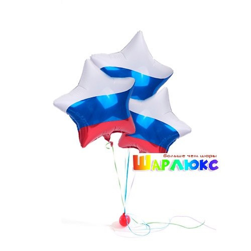 Фонтан из шаров "Флаг России"