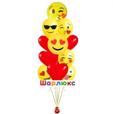 Фонтан из шаров Эмодзи