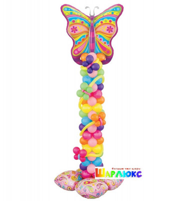 Стойка из шаров Яркая поляна