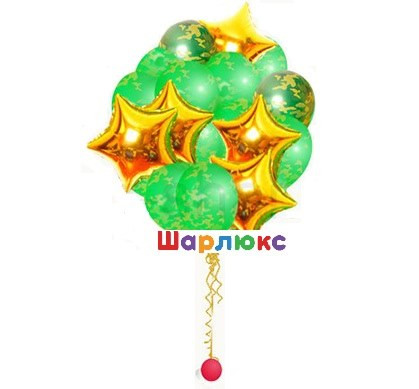 Фонтан из шаров 23 февраля 3