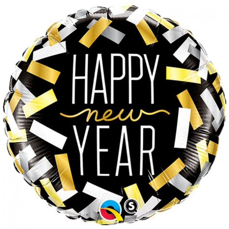 Шар из фольги HNY Конфетти на черном