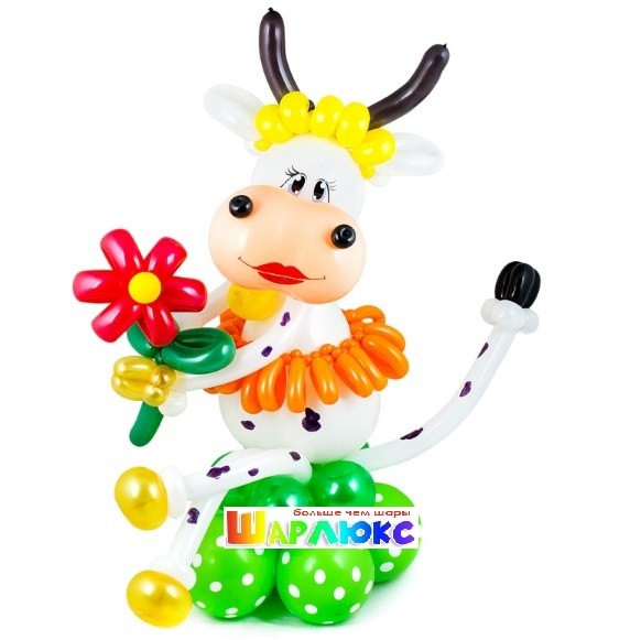 Фигура из шаров Буренка краса