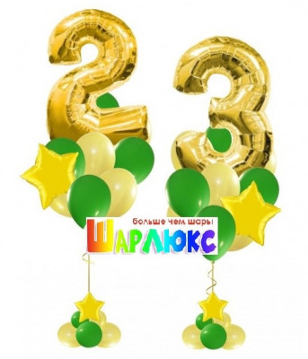 Фонтан из шаров 23 февраля