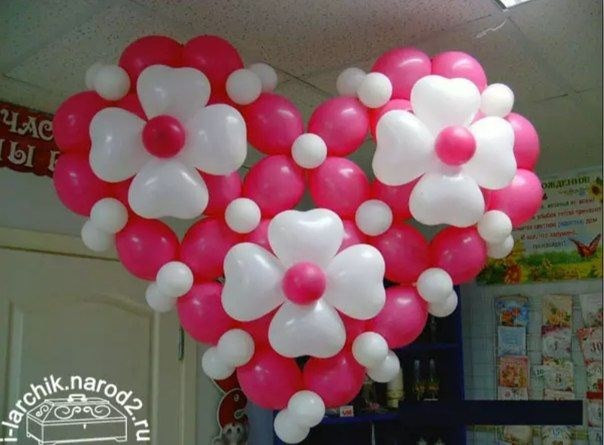 Фигура из шаров Кружевное сердце