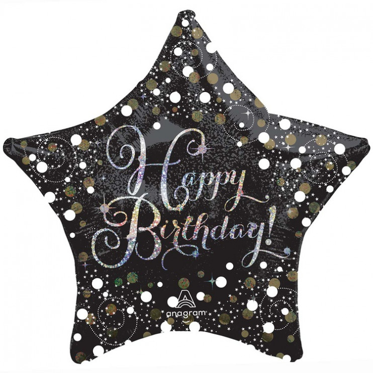 Шар из фольги HB Sparkling Birthd Звезда