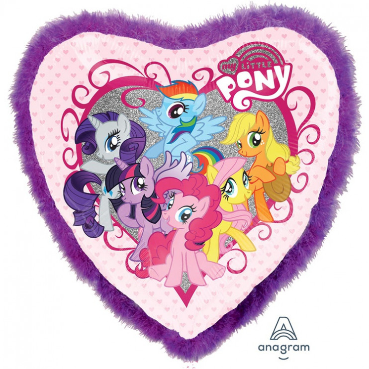 Шар из фольги My Little Pony Перья фиолетовый