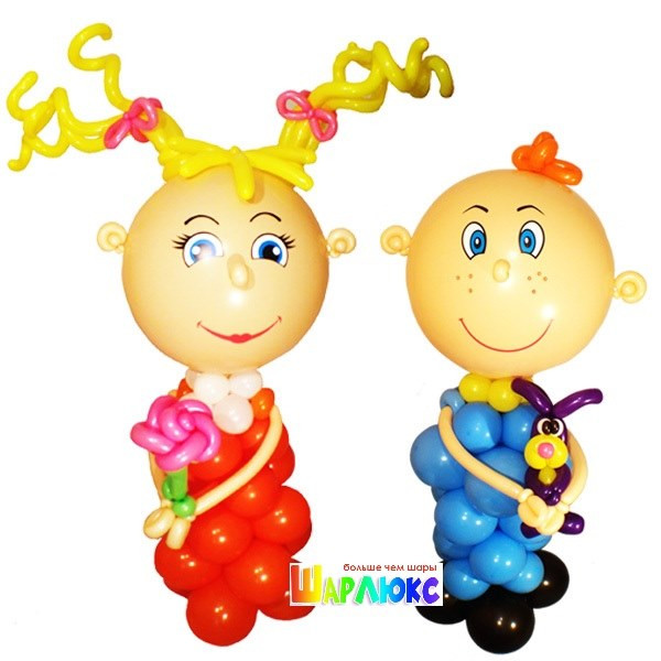 Фигура из шаров Мальчик и девочка