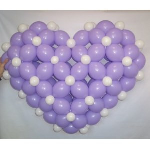 Фигура из шаров Пламенное сердце 3D