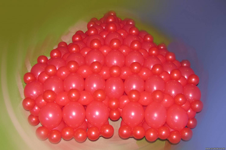 Фигура из шаров Пламенное сердце 3D