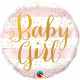 Шар из фольги Baby Girl полосы розовые
