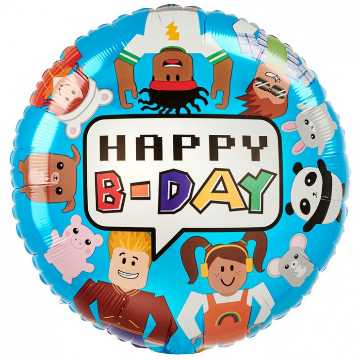 Шар из фольги HB Party Блоки Виртуальный мир