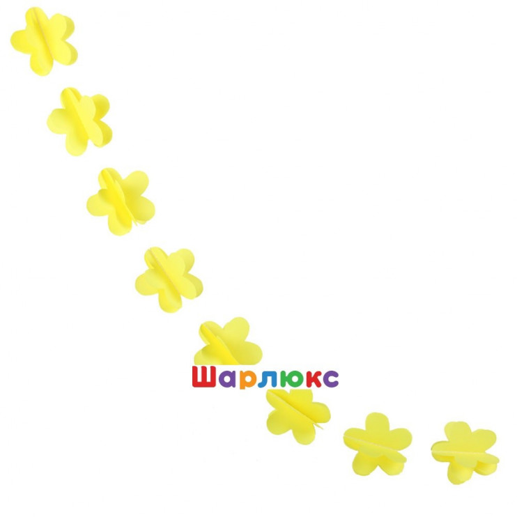 Гирлянда Цветочки желтая