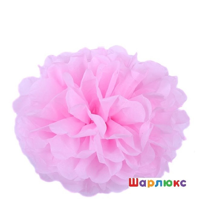 Помпон тишью (розовый) 35см