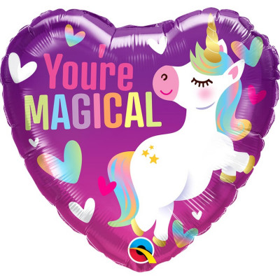 Шар из фольги Единорог YOU'RE MAGICAL сердце