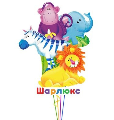 Фонтан из шаров Звери