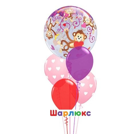 Фонтан из шаров Влюбленная мартышка